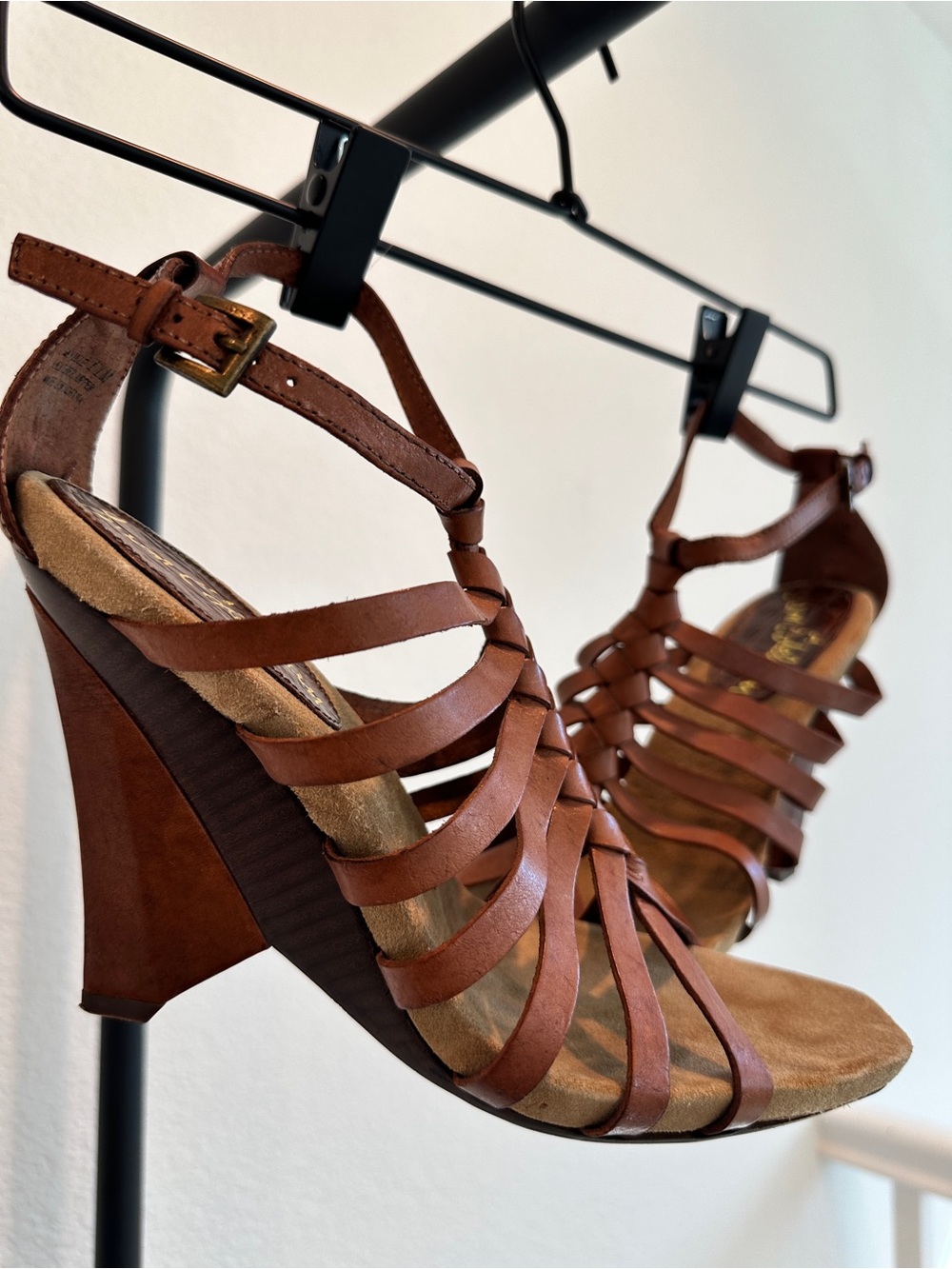 Sam Edelman Saville Leather Gladiator Heels – Women’s Size 11M